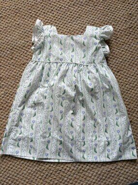 Smockingbird Purple Flower Dress (Size 3)